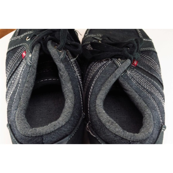 Levi's Youth‎ Boys Shoes Sz 6 M Black Fabric Fashion Sneakers - Picture 7 of 9